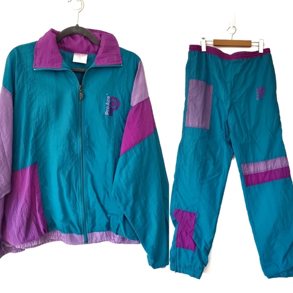 Vintage Jackets & Blazers - Vintage 90s Windbreaker Set